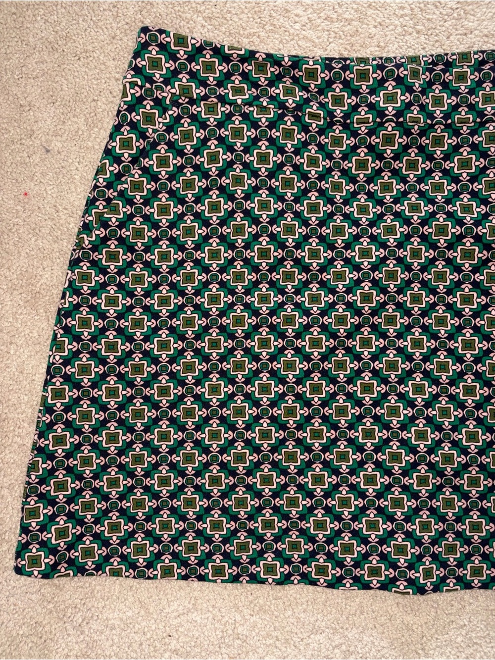 Boden Green Geometric Print Mini Skirt - Picture 3 of 5
